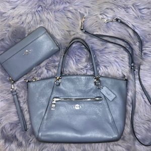 Coach bag with matching wallet